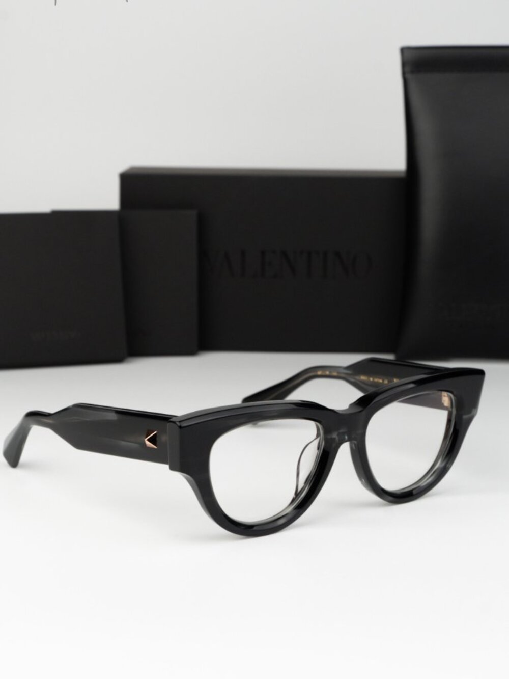 Valentino Women Eyeglasses Black Swirl Cat Eye V-ESSENTIAL-III VLX-125 A NEW